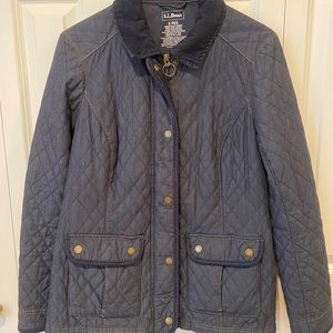 Women’s LLBean quilted blue coat